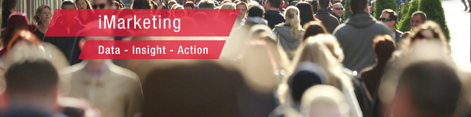 iMarketing: Data - Insight - Action. Home page banner image